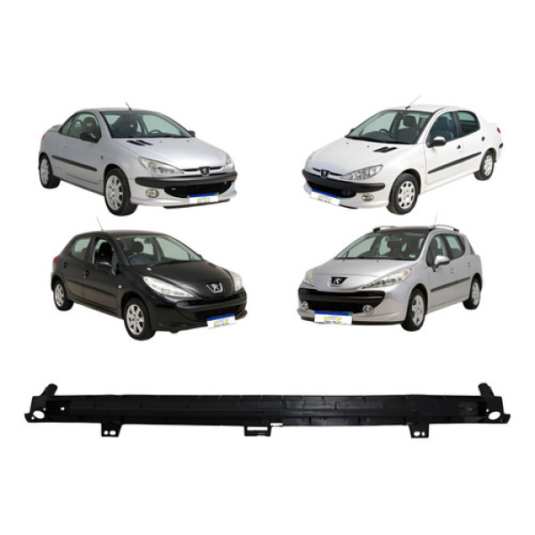 Alma Parachoque Dianteiro Peugeot 206/207 1999 A 2015 Novo Preto
