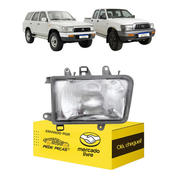 Farol Toyota Hilux Sw4 1992 1993 1994 1995 1996 C/avaria Ld Direito/passageiro