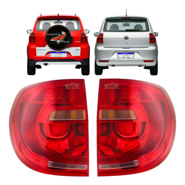 Lanterna Vw Fox Crossfox 2011 2012 2013 2014 Bicolor Nova