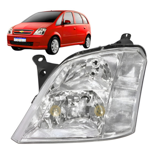 Farol Chevrolet Meriva 2003 2004 2005 2006 2007 A 12 Novo Le Esquerdo/motorista Farol Chevrolet Meriva 2003 2004 2005 2006 2007 A 12 Novo Le Esquerdo/motorista