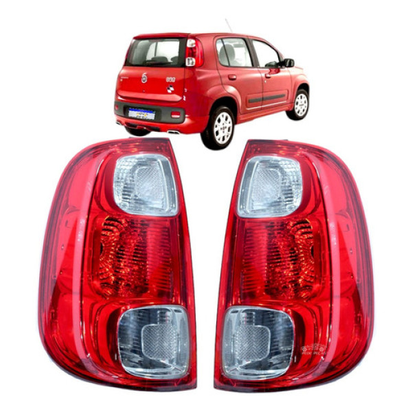 Par Lanterna Fiat Uno Vivace 2010 2011 2012 A 2016 Cristal