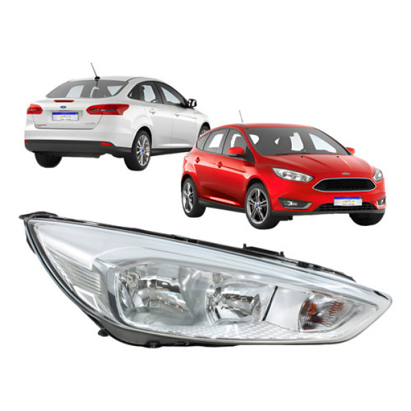 Farol Ford Focus 2016 2017 2018 2019 Dianteiro L.d Novo Direito