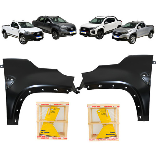 Par Paralama Fiat Strada 2021 2022 2023 2024 2025 2026