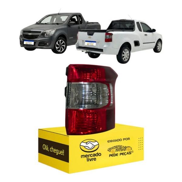 Lanterna Chevrolet Montana 2011 2012 2013 2014 A 21 Fume Ld Direito/passageiro Vermelho/fumê