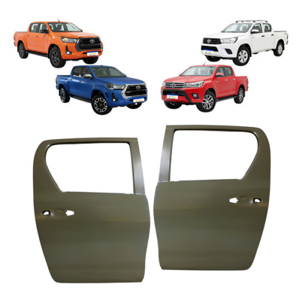 Par Porta Traseira Hilux 2016 2017 2018 2019 2020 A 2025 - Traseira - Ambos Os Lados - Cinza