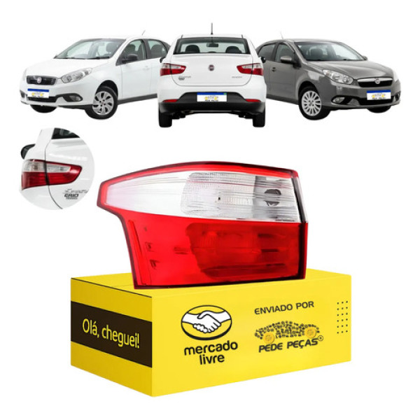 Lanterna Grand Siena Canto 2012 2013 2014 2015 A 2021 L.e Esquerdo Vermelho