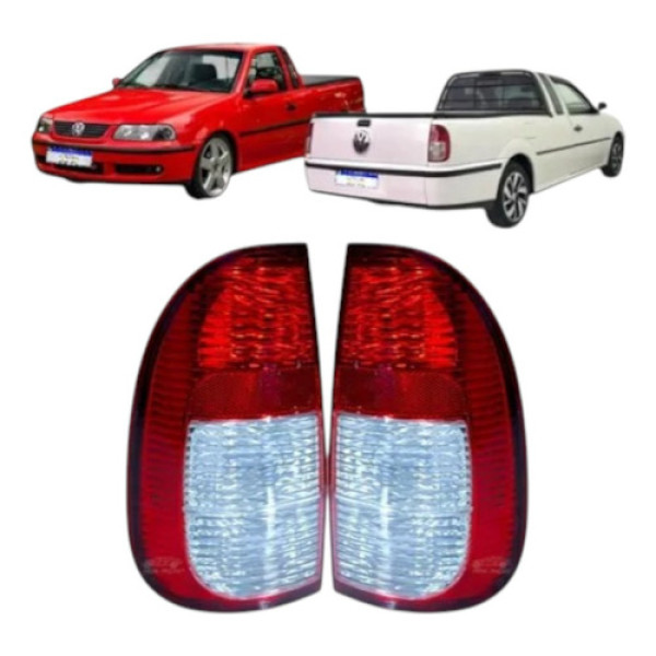 Par Lanterna Vw Saveiro Surf Plus G2 G3 1998 99 00 01 A 2005 Ambos Lados Vermelho/bicolor
