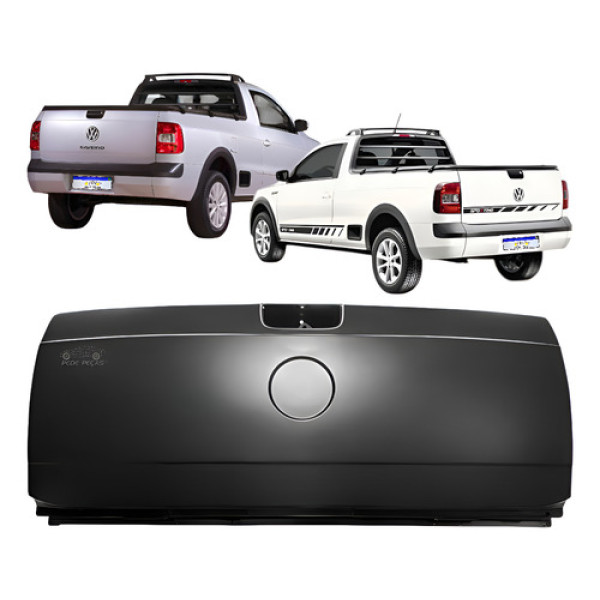 Tampa Traseira Saveiro G5 2 Furos 2009 2010 2011 2012 Preto