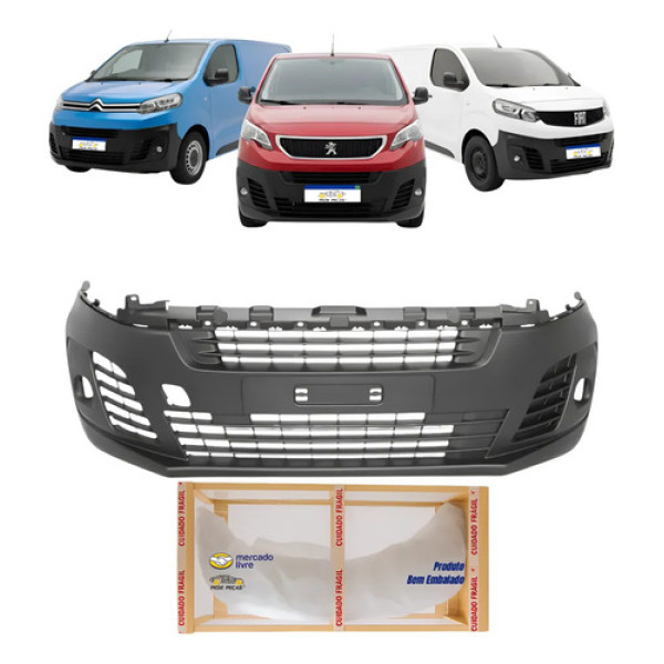 Parachoque Expert Jumpy Scudo 2018 A 20 2021 2022 2023 2024 Preto