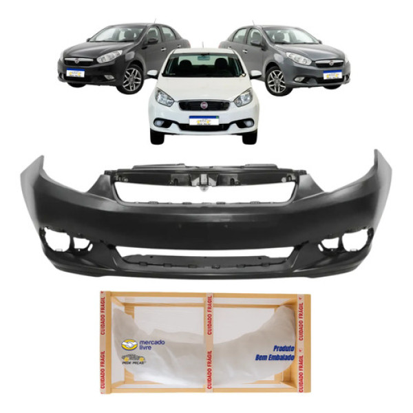 Parachoque Grand Siena 12 13 2014 2015 2016 17 18 19 20 2021 Preto