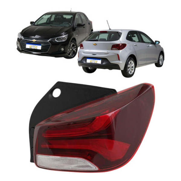 Lanterna Direita Chevrolet Onix 2020 A 2025 Canto Sem Led Direito/passageiro Vermelho