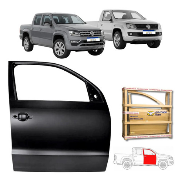 Porta Dianteira Vw Amarok 2010 2014 2018 A 2026 Ld Dianteira Direito Preto