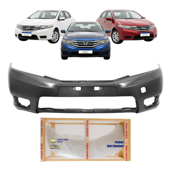 Parachoque Honda City 2015 2016 2017 Dx Ex Exl Lx Novo Preto