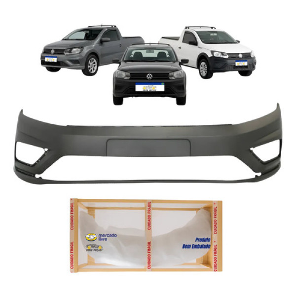 Parachoque Dianteiro Saveiro G7 2017 18 19 20 21 2022 2023 Preto