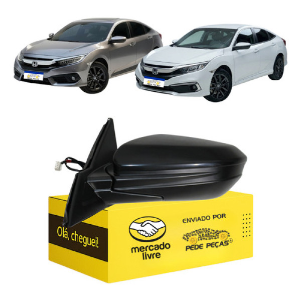 Retrovisor Honda Civic G10 2017 2018 2019 20 2021 Novo L.e