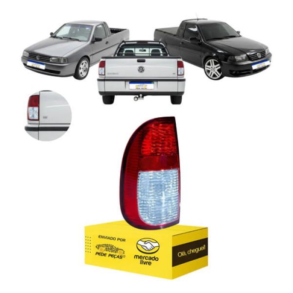 Sinaleira Traseira Saveiro 1998 99 2000 01 02 03 04 2005 Le Esquerdo/motorista Vermelho Cristal