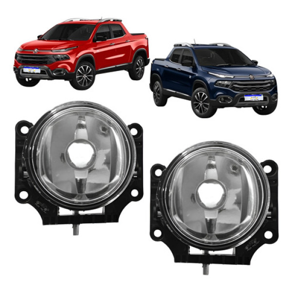 Par Farol Milha Fiat Toro 2016 2017 2018 2019 2020 2021 Cristal