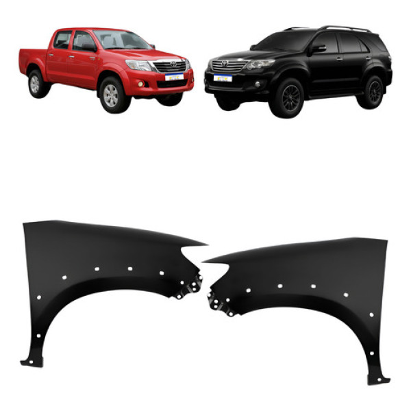 Par Paralama Hilux E Sw4 2012 2013 2014 2015 Novo Preto