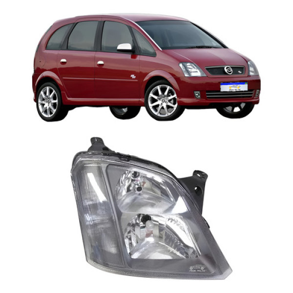 Farol Meriva Ss 2003 2004 2005 2006 A 2012 Mascara Cinza Ld