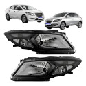 Farol Gm Onix Prisma Lt Ltz Joy Mascara Negra 2013 A 2019
