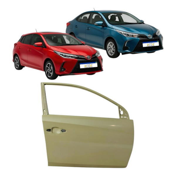 Porta Dianteira Toyota Yaris 2019 2020 2021 2022 A 2025 Ld Dianteira Direita Passageiro Cinza