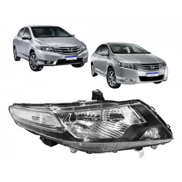 Farol Honda City 2009 2010 2011 2012 2013 2014 L.d Novo