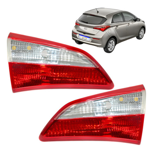 Par Lanterna Tampa Hb20 Hatch 2012 2013 2014 2015 2016 17 18 Direito Vermelho