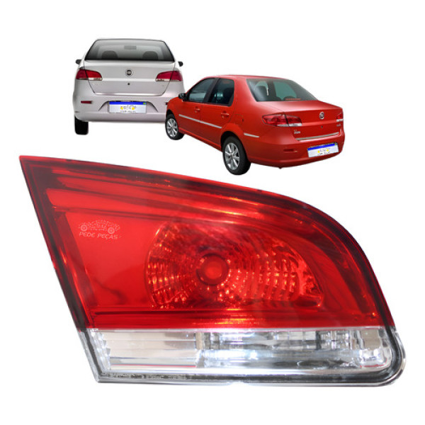 Lanterna Tampa Fiat Siena 2008 2009 2010 2011 2012 A 2016 Le Esquerdo/motorista Vermelho