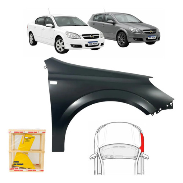 Paralama Vectra 2006 2007 2008 2009 Chevrolet Furo Pisca Ld