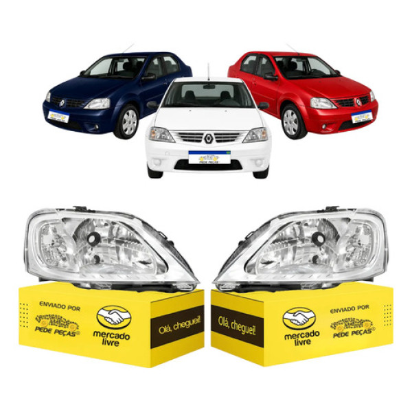 Par Farol Renault Logan 2007 2008 2009 2010 Novo Esquerdo