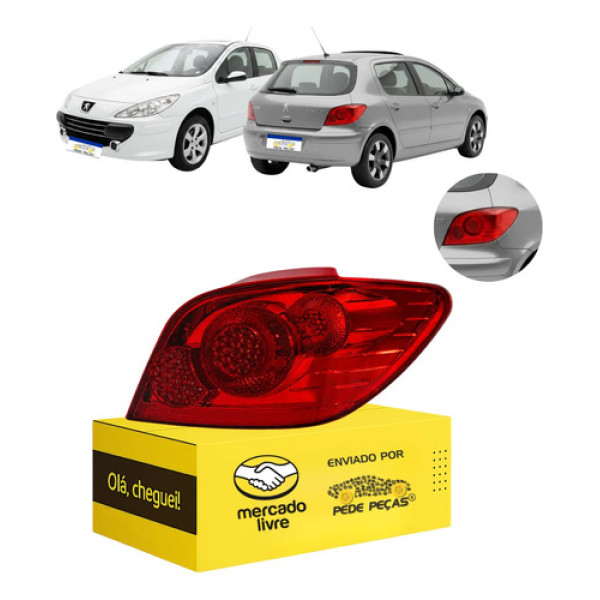 Sinaleira Traseira Peugeot 307 Hatch 2007 08 09 10 A 2012 Ld Direito/passageiro