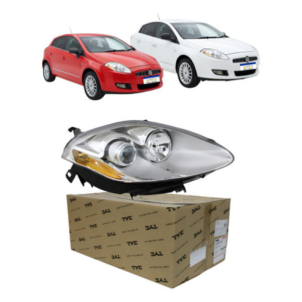 Farol Direito Fiat Bravo 2011 2012 A 2016 Novo Pisca Ambar Direito/passageiro Farol Direito Fiat Bravo 2011 2012 A 2016 Novo Pisca Ambar Direito/passageiro