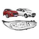 Farol Ford New Fiesta 2013 2014 2015 2016 A 2019 Cromado L.d - Direito