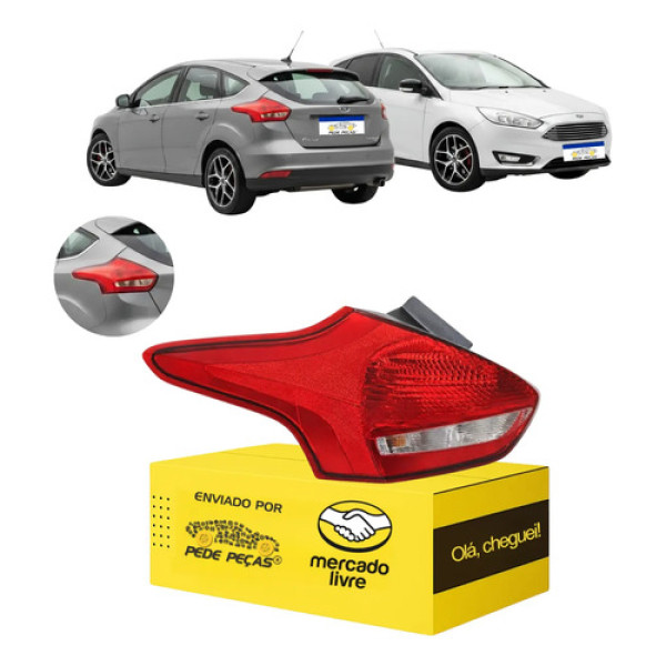 Sinaleira Traseira Ford Focus Hatch 2016 17 18 2019 S/led Le Esquerdo/motorista