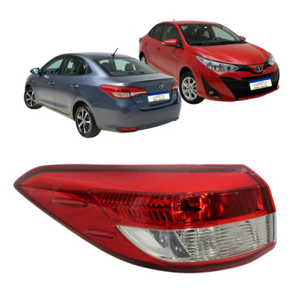 Lanterna Le Toyota Yaris Sedan 2019 2020 A 2025 Canto Esquerdo/motorista Esquerdo