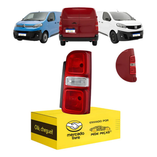 Lanterna Expert Jumpy Scudo 2017 2018 2019 2020 A 25 Novo Ld Direito/passageiro Vermelho