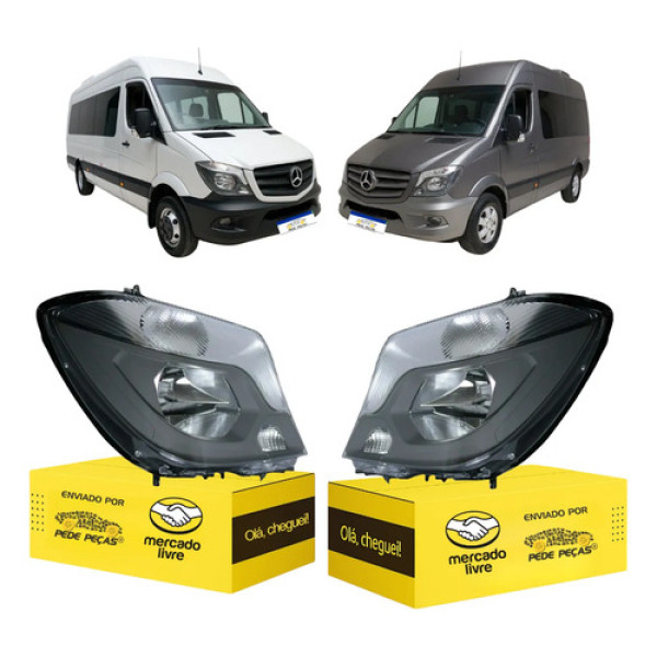 Par Sinaleira Sprinter 2017 2018 2019 Elétrico C/motor Cinza Ambos Lados