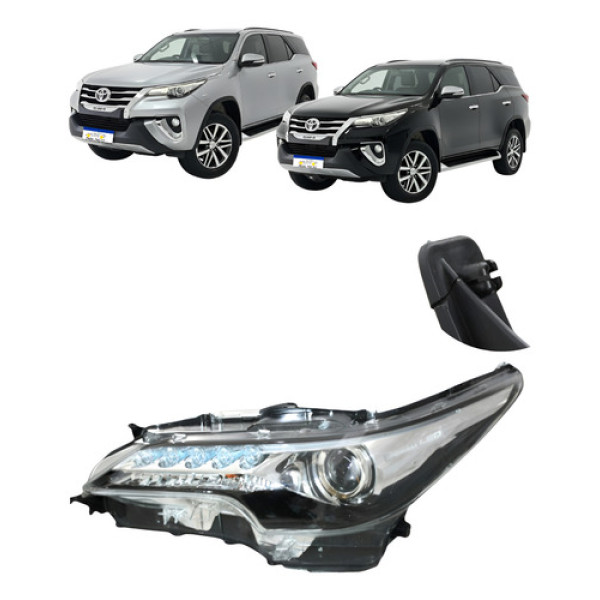 Farol Esquerdo Toyota Sw4 Srx 2016 2017 18 19 2020 Avariado Esquerdo/motorista
