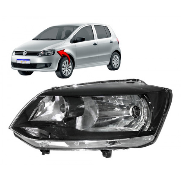 Farol Volkswagen Fox 2011 2012 2013 2014 Foco Simples L.e