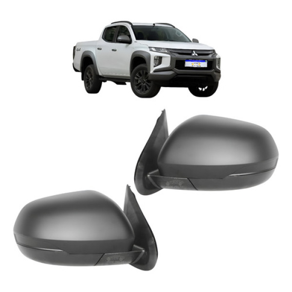 Retrovisor Mitsubishi L200 Triton 2021 2022 A 2025 Preto