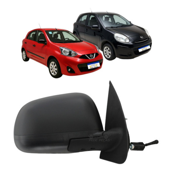 Retrovisor Manual Nissan March 2012 2013 A 2020 C/controle 