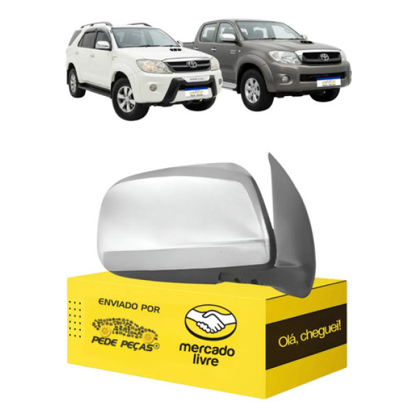 Retrovisor Cromado Hilux Sw4 2005 06 07 A 2011 Eletrico Ld