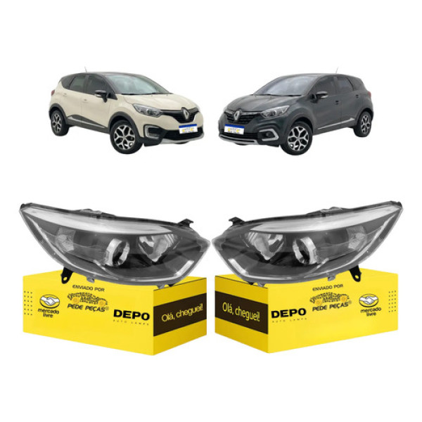 Par Sinaleira Farol Dianteiro Captur 2017 18 19 20 21 A 2023 Ambos Lados