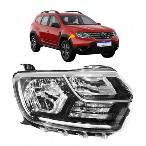 Farol Renault Duster 2021 2022 2023 2024 Com Led Novo Ld