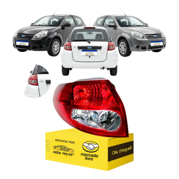 Lanterna Sinaleira Ford Ka 2008 2009 2010 A 2013 Le Esquerdo/motorista Vermelho