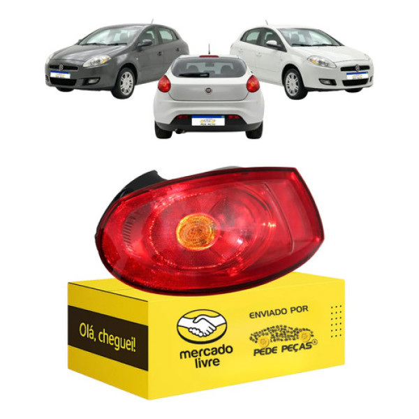 Lanterna Sinaleira Bravo 2011 2012 2013 2014  L.d Direito/passageiro Vermelho