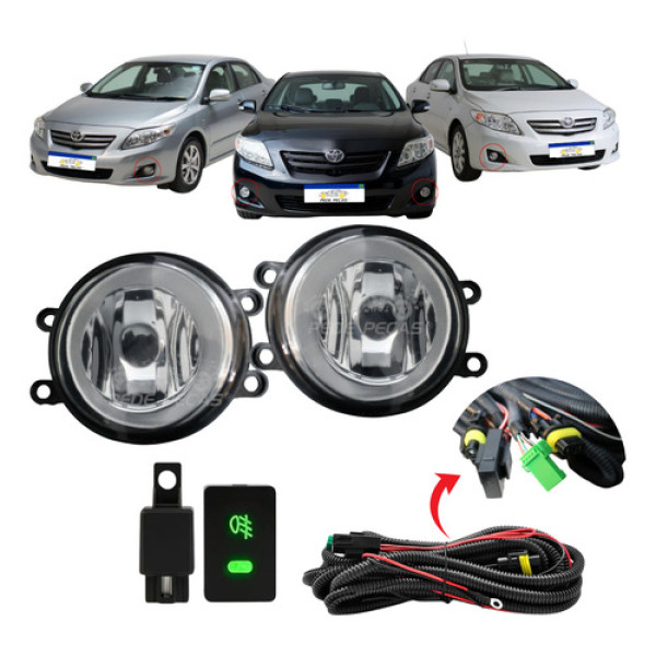 Kit Farol Milha Toyota Corolla 2008 2009 2010 2011 A 2014 