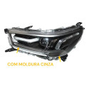 Par Farol Toyota Hilux 2021 22 23 24 Full Led Moldura Cinza