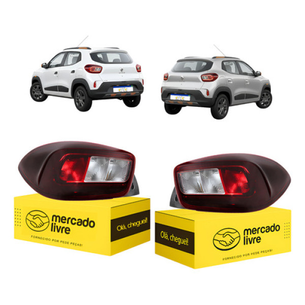 Par Lanterna Sinaleira Kwid 2023 2024 2025 2026 Com Led Ambos Lados Vermelho