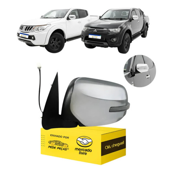 Retrovisor L200 Triton 2017 18 19 20 2021 5 Fios C/pisca Le